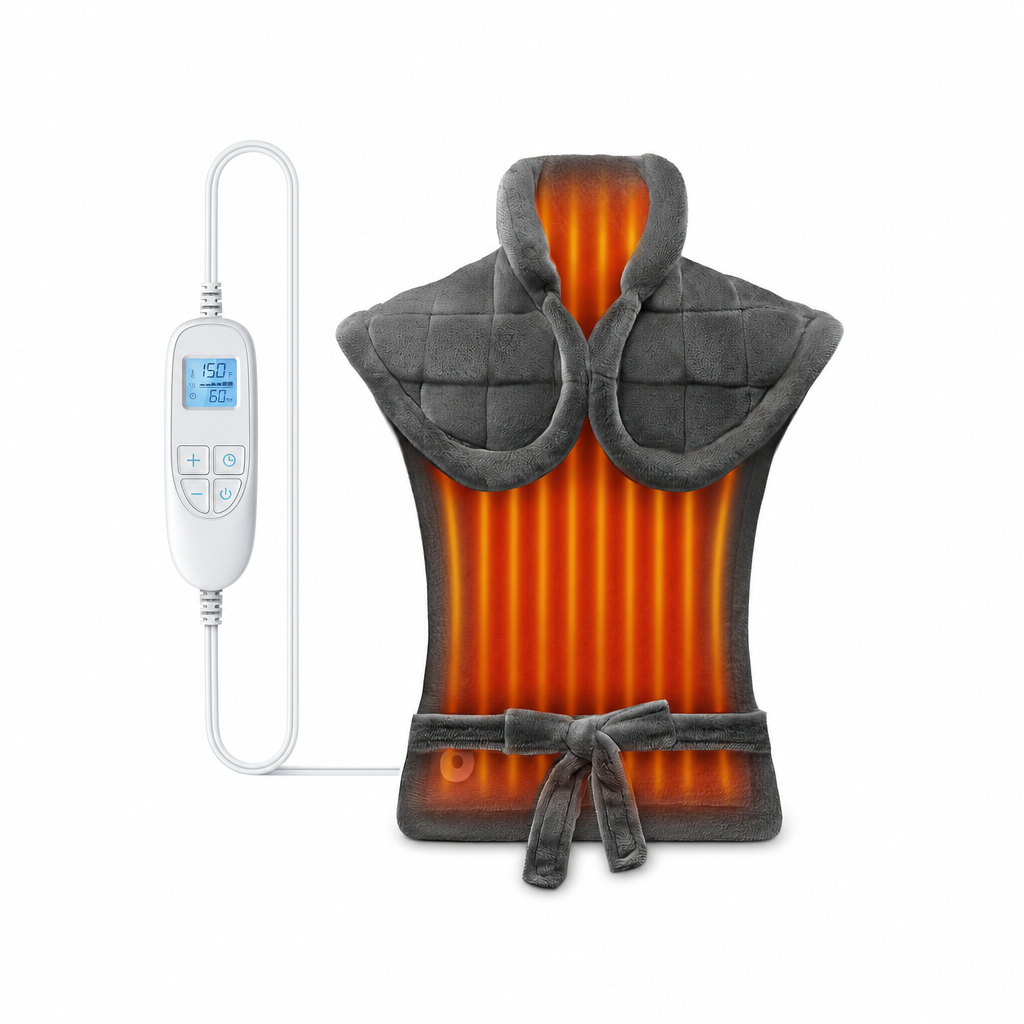 Large Weighted Electric Heating Pad for Neck, Shoulders and Back