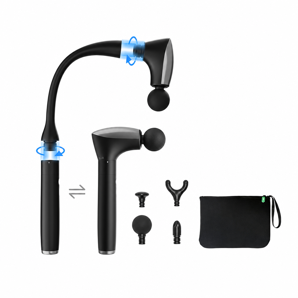 2-in-1 Detachable Muscle Massage Gun Deep Tissue with Extension Handle for Back, Neck, Shoulder and Leg