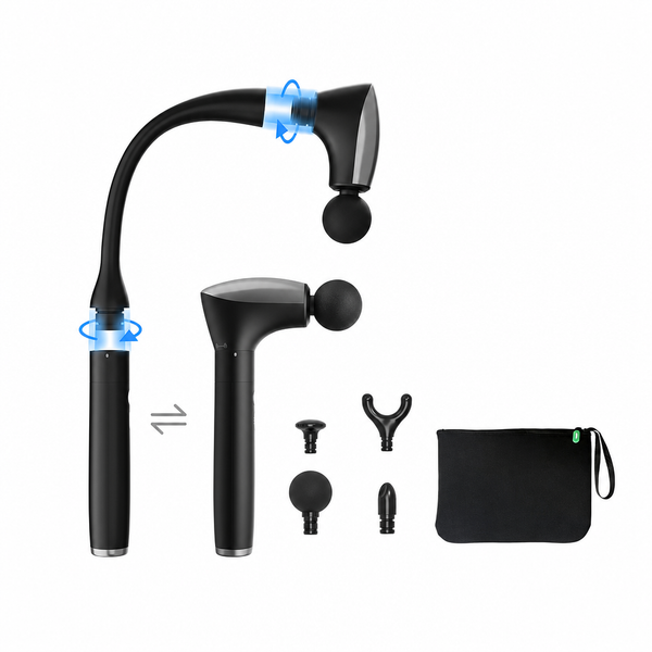 2-in-1 Detachable Muscle Massage Gun Deep Tissue with Extension Handle for Back, Neck, Shoulder and Leg
