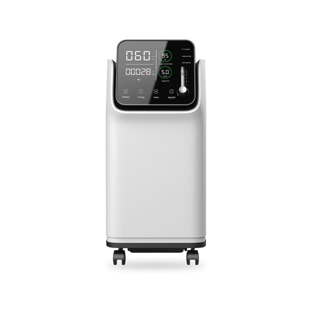 Oxygen Concentrator – 93% ±3% Oxygen Purity, 0.5-5L Adjustable Flow, 10" HD LED Screen, Home Use for Dogs, Cats & Small Animals