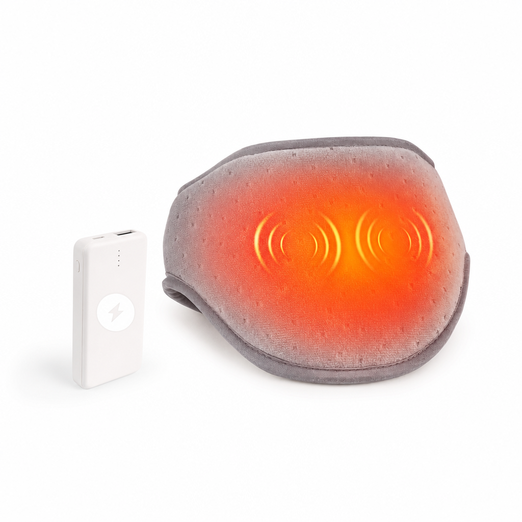 Cordless Neck Heating Pad with Vibration and Rechargeable Battery