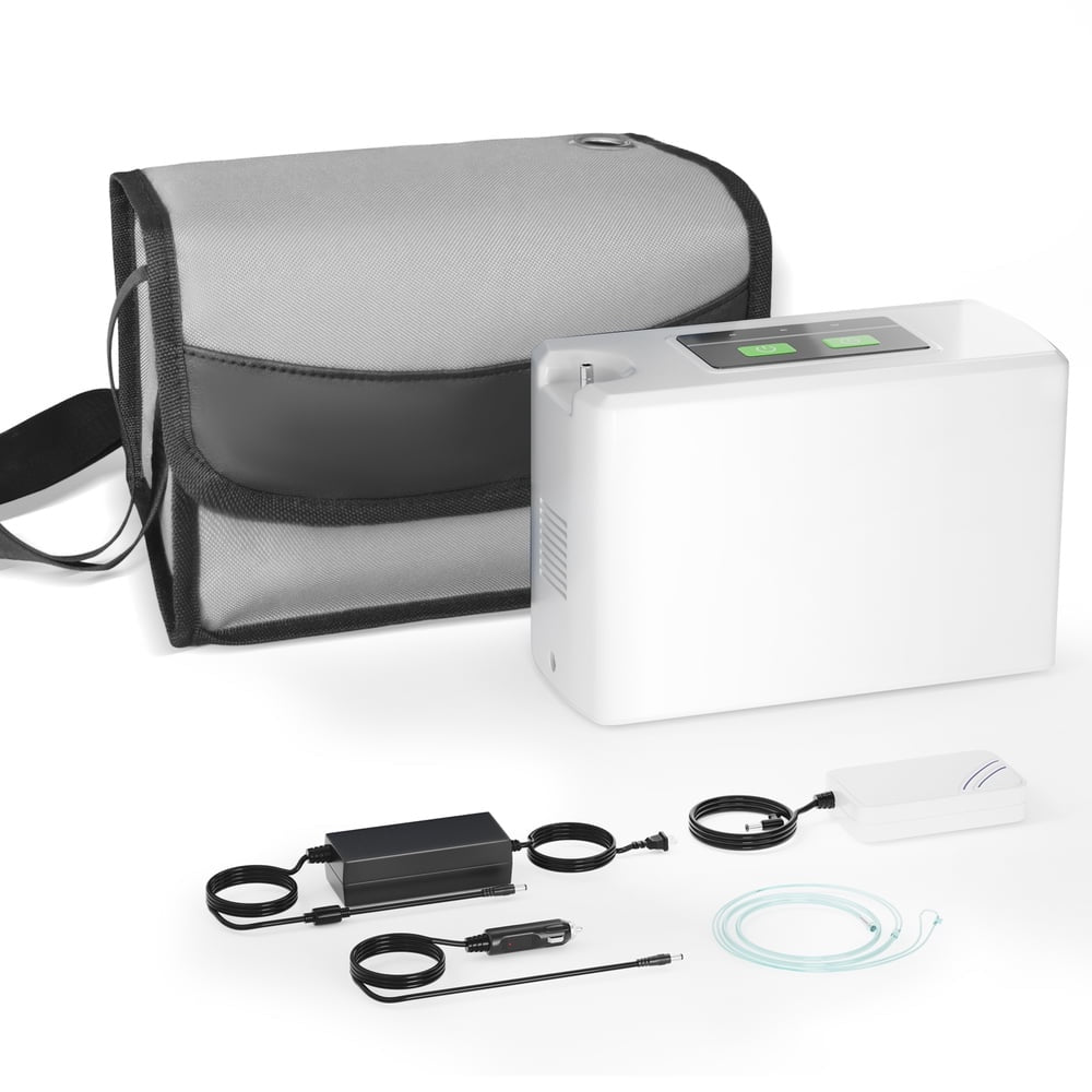 Portable oxygen machine with included accessories