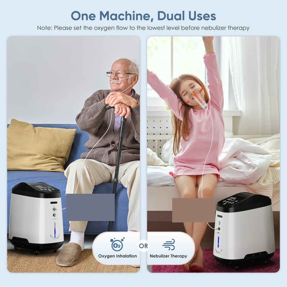 Portable oxygen machine with included accessories